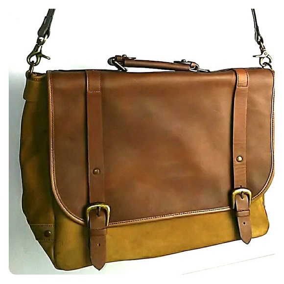 unbranded Other - Brown leather briefcase messenger bag